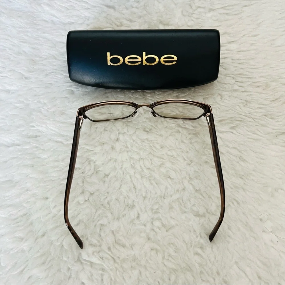 Bebe Brown Gunmetal/Plastic Full rim Eyeglass’s Frame